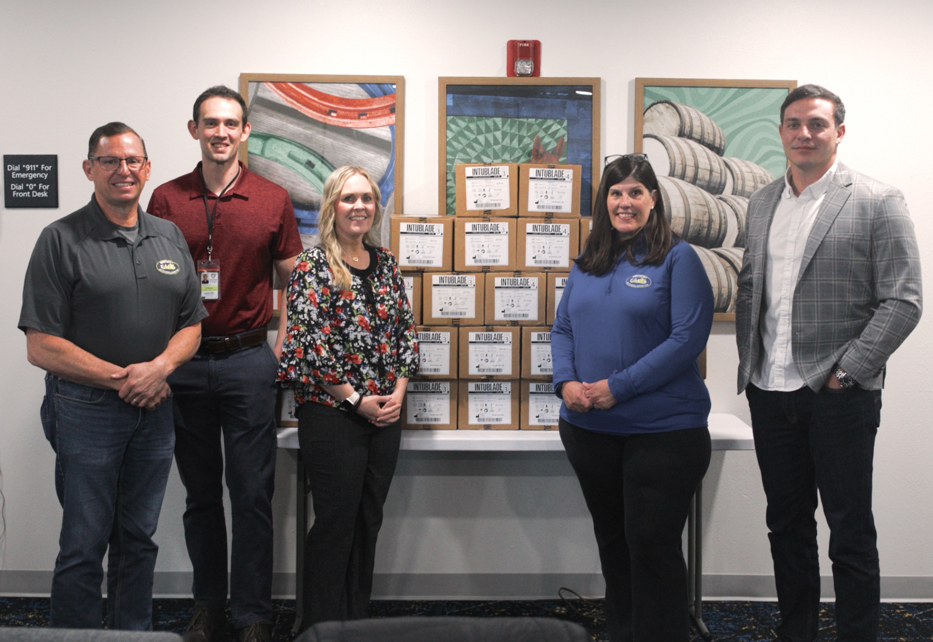 Kentucky ESF-8 equipment handoff with IntuBlade team