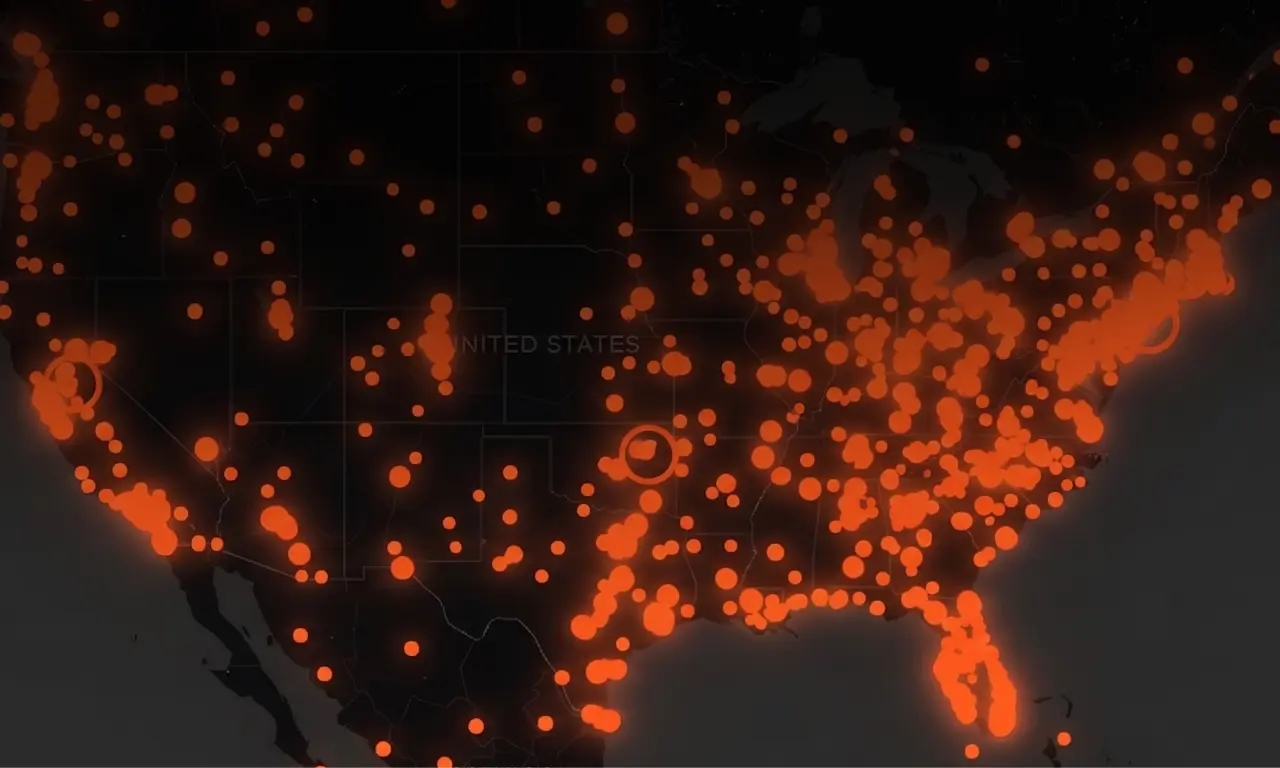 IntuBlade deployment map across the United States
